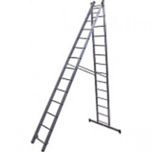 Лестница алюминиевая двухсекционная усиленная 6217 2х17 ступеней